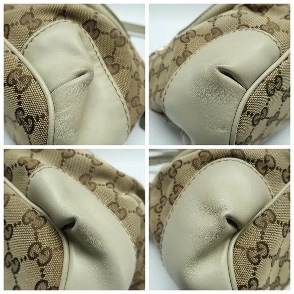 GUCCI Sukey Brown Cloth Satchel 389-030725 - Picture 6 of 12